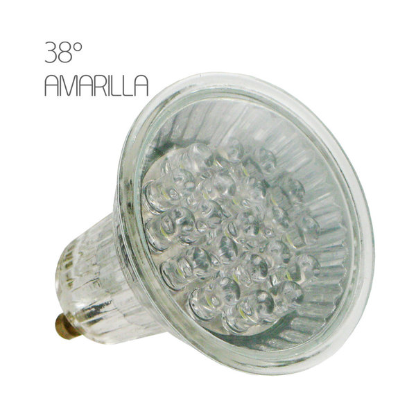 DICROICA COLOR LED AMARILLO 230V  – 50mm ø - 1-2W