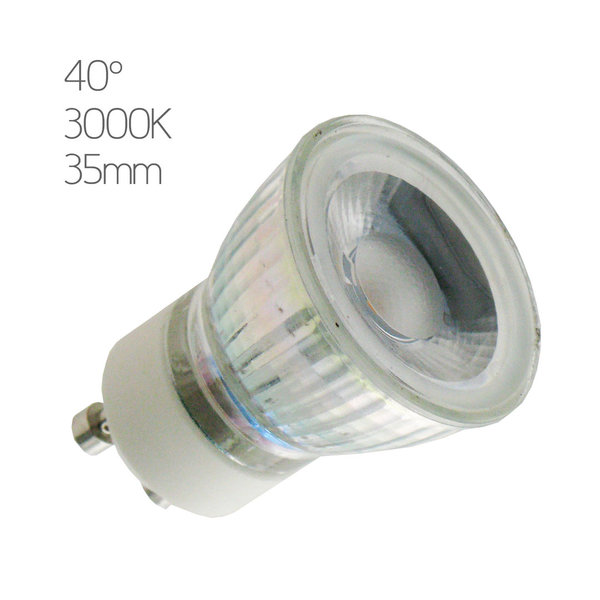 DICROICA FULL GLASS LED 230V  – 35mm ø - 3W