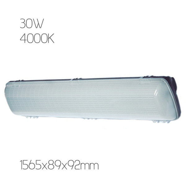 PANTALLA ESTANCA LED IP65, 30W, 1565x89x92mm