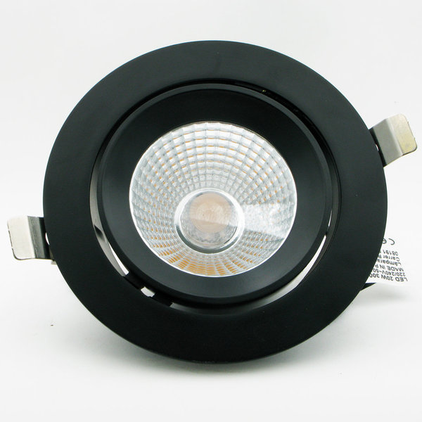 Foco LED Orión, 20W, 3000K - Ø 155mm - Negro