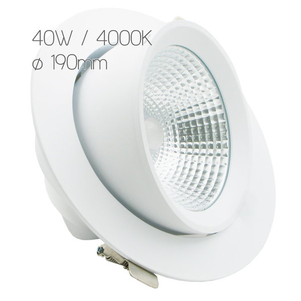 Foco LED Orión, 40W, 4000K - Ø 190mm - Blanco